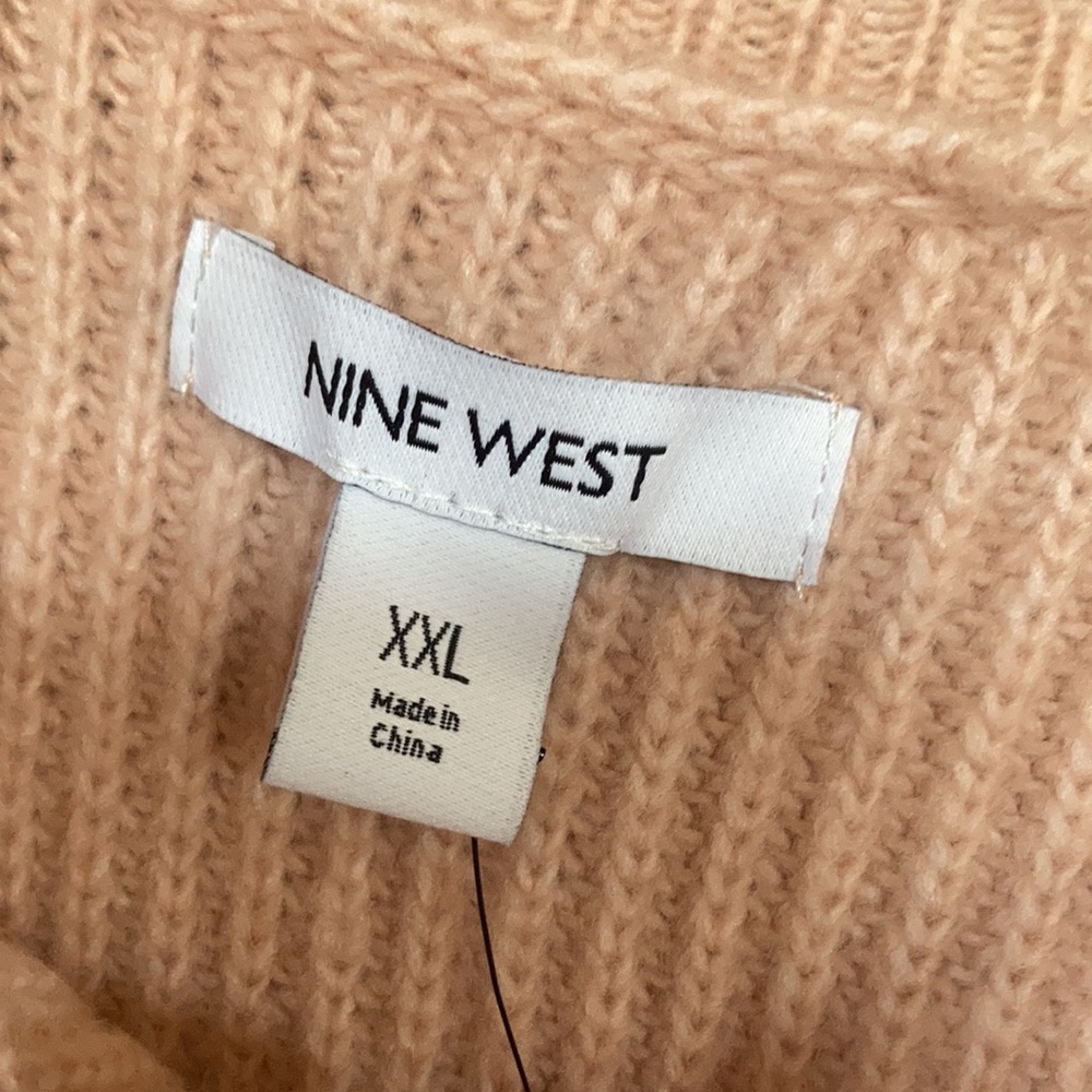 LastCall❌ Nine West sweater chevron stripe w/ metallic accents sweater size XXL - Picture 11 of 14
